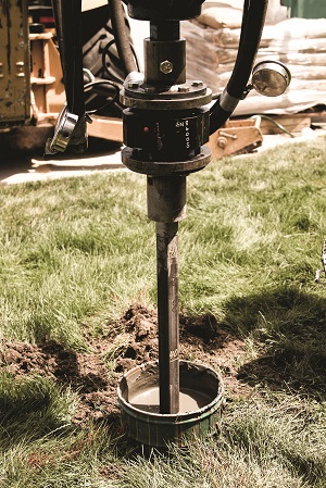 Grouted helical piles in Cincinnati