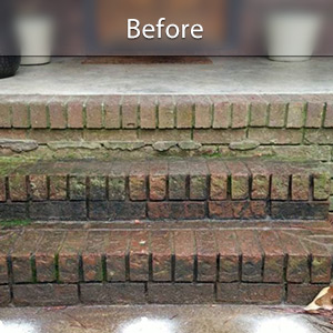 Sunken front stoop in Cincinnati