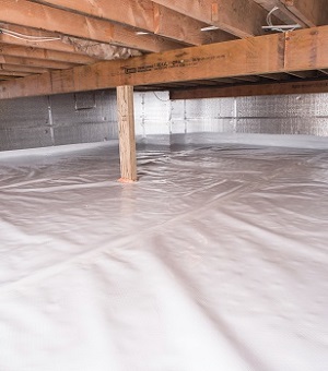 Installed crawl space insulation in Xenia