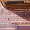 A long foundation crack that begins at a doorway of a Piqua home.