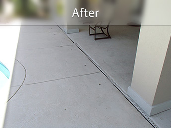 Uneven concrete around pool