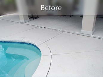 Concrete around pool raised with PolyLevel®