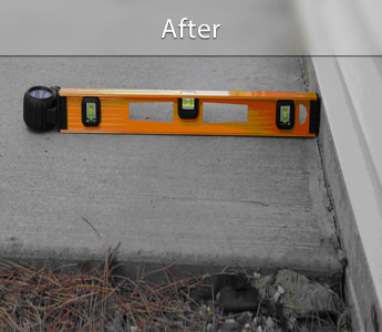 Sunken concrete patio repair & leveling in OH and IN