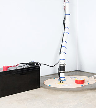 A sump pump installed in Independence, KY by The Basement Doctor of Cincinnati
