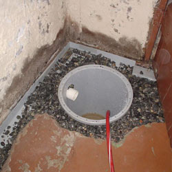 Installing a sump in a sump pump liner in a Hamilton home