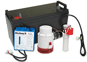a battery backup sump pump system in Guilford, IN