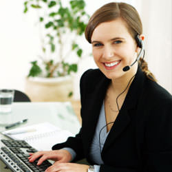 A disaster restoration customer service expert in Fairfield manning the phones