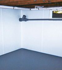 Plastic basement wall panels installed in a West Chester, Ohio and Indiana home