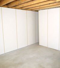 Unfinished basement insulated wall covering in West Chester, Ohio and Indiana