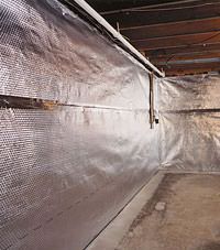Radiant heat barrier and vapor barrier for finished basement walls in West Chester, Ohio and Indiana